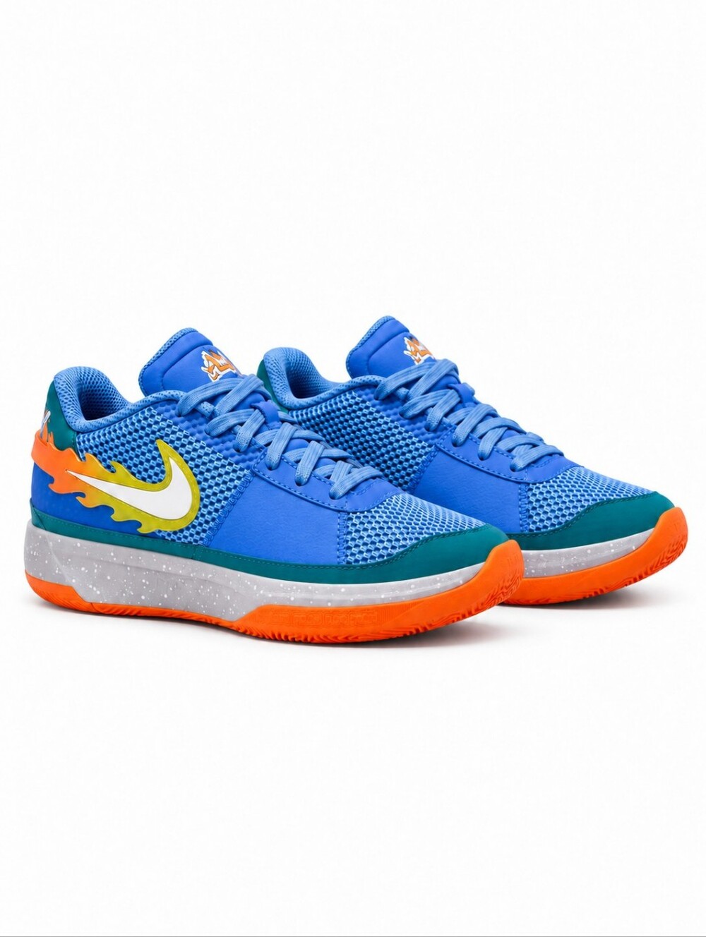 NIKE BLUE JA 1 "Backyard BBQ"  BASKETBALL SNEAKERS Boys Size 7 Women's Size 8.5